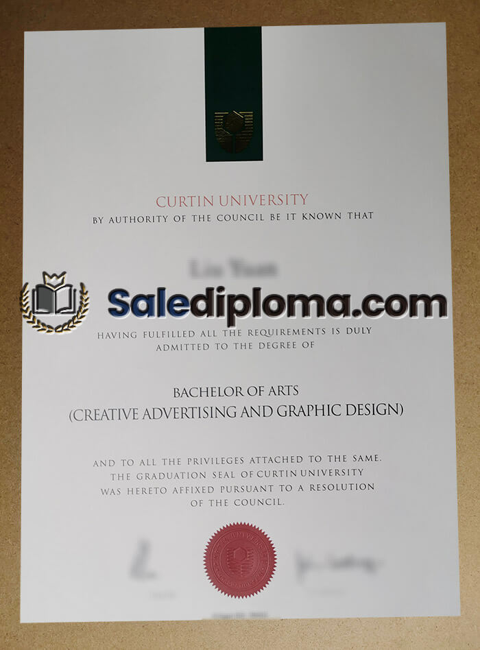 get Curtin University certificate