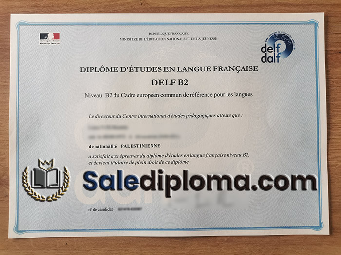 order DELF B2 certificate