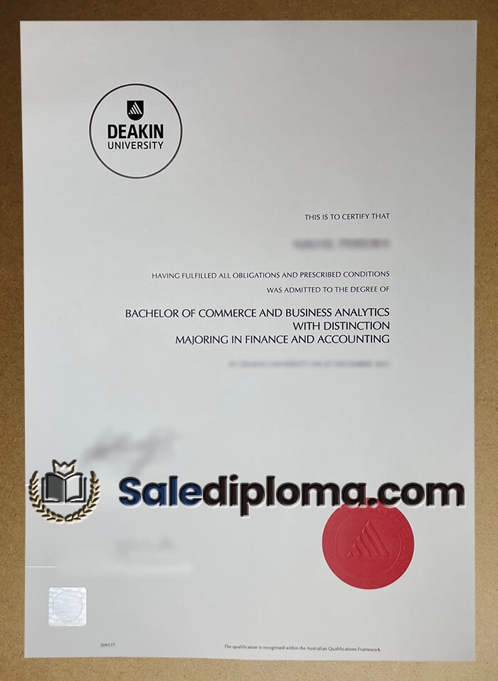 order Deakin University certificate