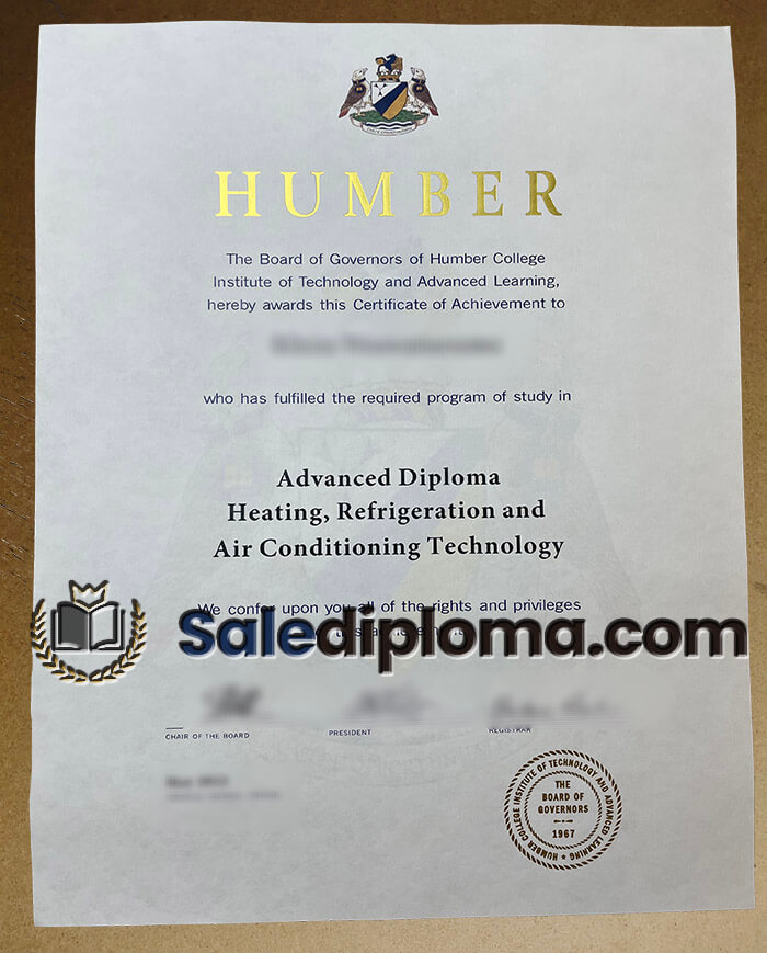 buy Humber College diploma