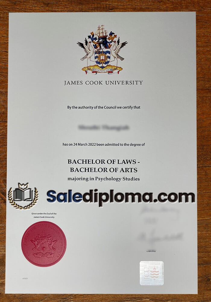 get James Cook University certificate