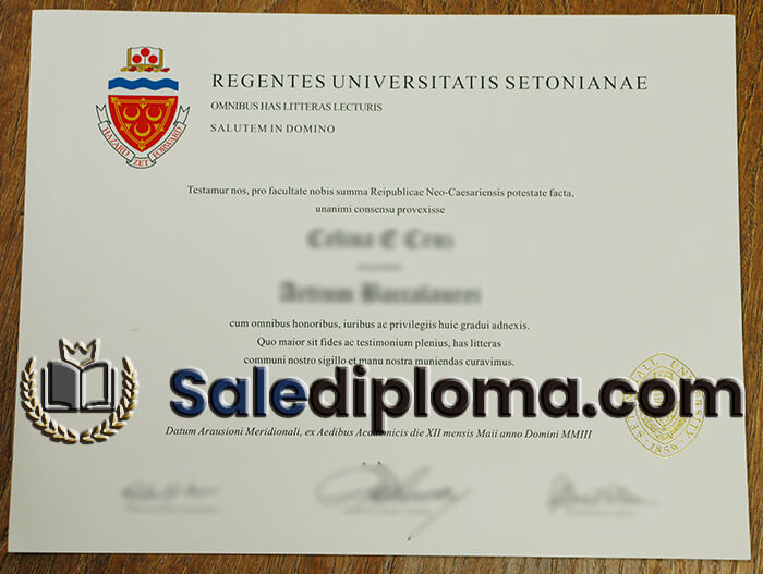 get Seton Hall University certificate