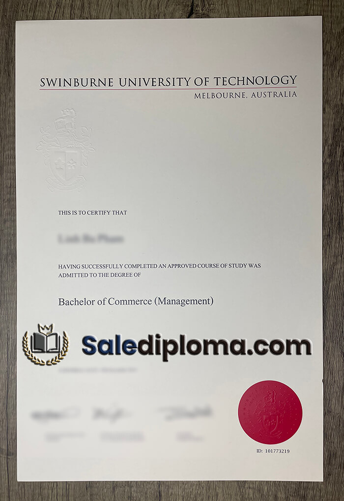 order Swinburne University of Technology certificate