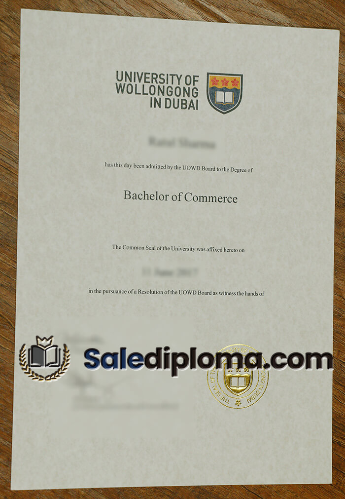 buy University Wollongong in Dubai degree
