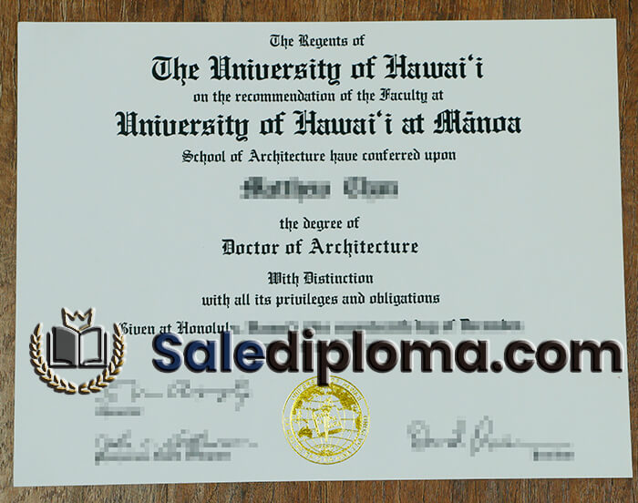 buy University of Hawaii certificate