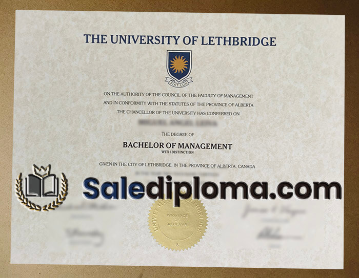 buy University of Lethbridge certificate