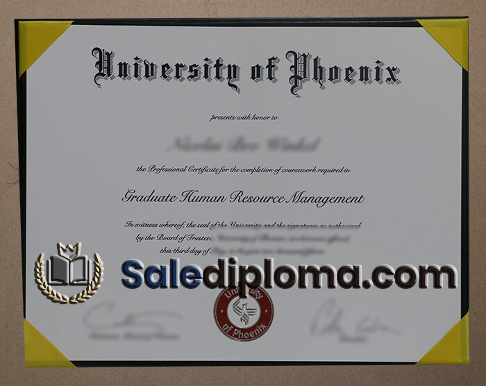 get University of Phoenix certificate