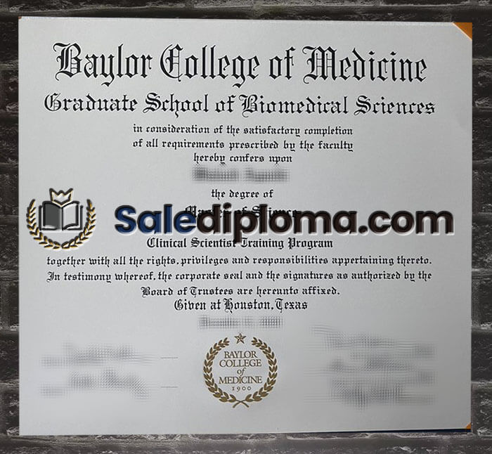 get Baylor College of Medicine diploma