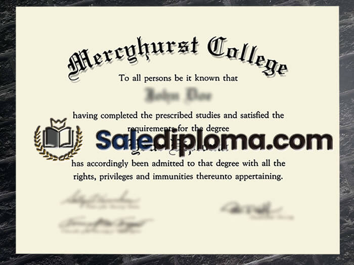 order Mercyhurst College diploma