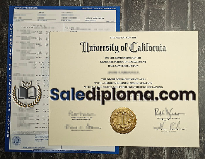 buy fake University of California Given at Irvine transcript degree