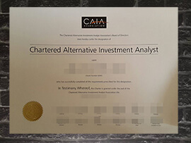 purchase fake Chartered Alternative Investment Analyst Association certificate