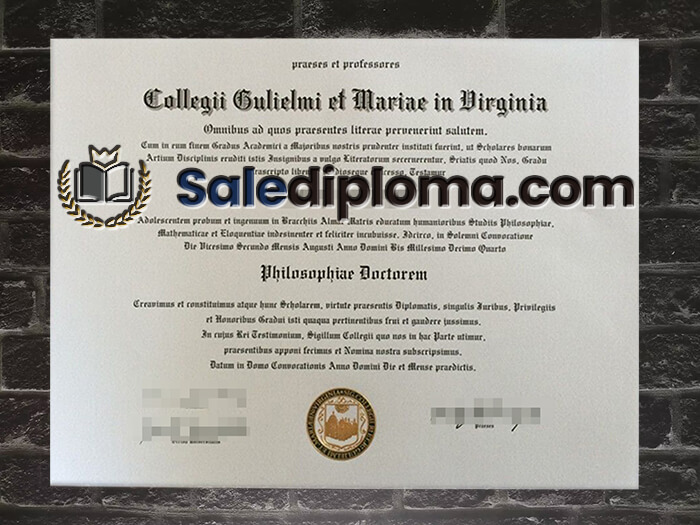 purchase fake Collegii Gulielmi et Mariae in Virginia degree