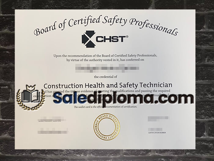 purchase fake Construction Health and Safety Technician certificate