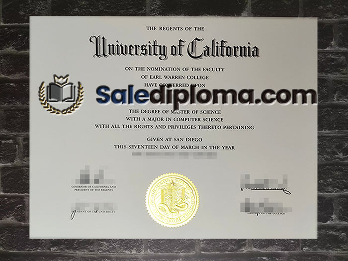 purchase fake University of California San Diego degree