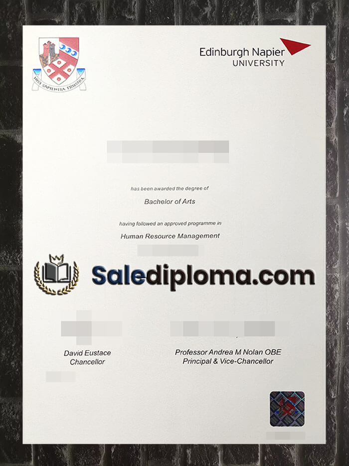 purchase fake Edinburgh Napier University 2023 diploma