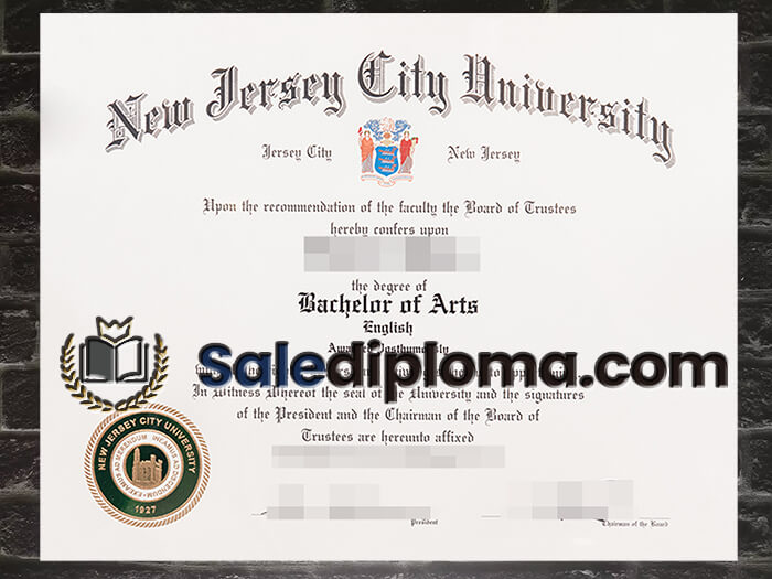 purchase fake New Jersey City University diploma