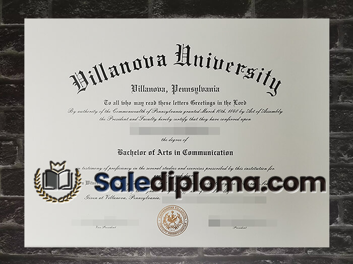 purchase fake Villanova University diploma
